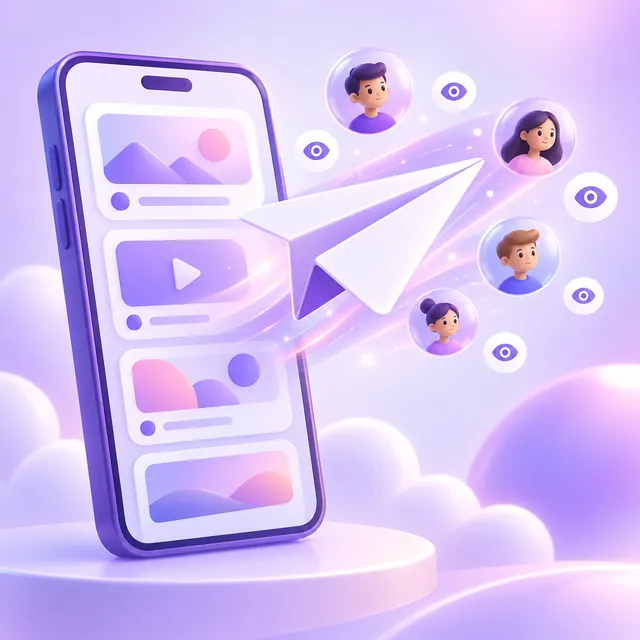 Visualizações nos posts no Telegram com o Socializei