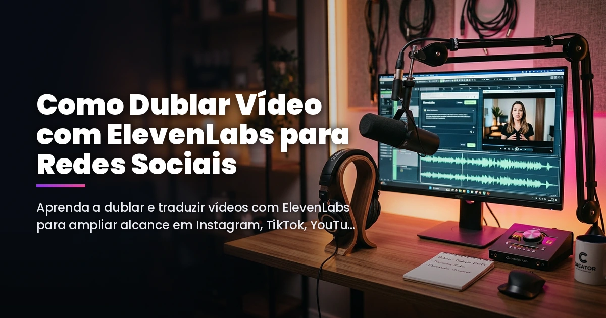 Como Dublar Vídeo com ElevenLabs para Redes Sociais